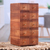 Truhe aus Holz – Kommode aus Akazienholz mit Messingakzenten und zehn Schubladen