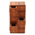 Cofre de madera - Cómoda de madera de acacia con detalles en latón y diez cajones