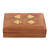 Wood deck box, 'Challenging Fortune' - Handcrafted Brown Acacia Wood Deck Box with Playing Cards (image 2c) thumbail