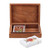 Wood deck box, 'Challenging Fortune' - Handcrafted Brown Acacia Wood Deck Box with Playing Cards (image 2e) thumbail