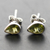 Peridot stud earrings, 'Green Allure' - Sterling Silver Stud Earrings with Peridot Gemstone