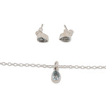 Blue topaz jewelry set, 'Always Shine' - Necklace and Earring 925 Silver Jewelry Set with Blue Topaz
