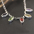 Collar de eslabones con Múltiples gemas - Collar de plata de ley con eslabones de piedras preciosas Múltiple fabricado en la India