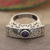 Amethyst domed ring, 'Wise Enchantment' - Traditional Sterling Silver Domed Ring with Amethyst Jewel