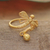 Gold-plated cocktail ring, 'Dragonfly Realm' - 22k Gold-Plated Sterling Silver Dragonfly Cocktail Ring