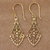 Gold-plated filigree dangle earrings, 'Noida Paradise' - Traditional 22k Gold-Plated Filigree Dangle Earrings (image 2) thumbail