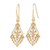 Gold-plated filigree dangle earrings, 'Noida Paradise' - Traditional 22k Gold-Plated Filigree Dangle Earrings