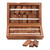 Wood domino set, 'Master Match' - Handcrafted Brown Acacia Wood Domino Set with Brass Accents (image 2e) thumbail