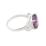 Amethyst solitaire ring, 'Pretty Purple' - Exquisite Sterling Silver Solitaire Ring with Amethyst Stone