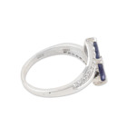 Sapphire and cubic zirconia cocktail ring, 'Wise Splendor' - Cubic Zirconia Cocktail Ring with Faceted Sapphire Jewels