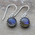 Labradorite dangle earrings, 'Iridescent Glam' - Sterling Silver Dangle Earrings with Iridescent Labradorite