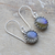 Labradorite dangle earrings, 'Iridescent Glam' - Sterling Silver Dangle Earrings with Iridescent Labradorite