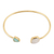 Gold-plated rainbow moonstone and chalcedony cuff bracelet, 'Gorgeous Allure' - Gold-Plated Rainbow Moonstone and Chalcedony Cuff Bracelet (image 2c) thumbail