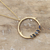 Gold-plated labradorite pendant necklace, 'Golden Wreath' - Gold-Plated Labradorite and Onyx Wreath Pendant Necklace (image 2) thumbail