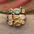 Gold-accented multi-gemstone cocktail ring, 'Multicolored Fusion' - Modern Gold-Accented Multi-Gemstone Cocktail Ring from India (image 2b) thumbail