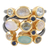 Gold-accented multi-gemstone cocktail ring, 'Multicolored Fusion' - Modern Gold-Accented Multi-Gemstone Cocktail Ring from India (image 2c) thumbail