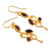 Gold-plated amethyst dangle earrings, 'Wisdom Fruits' - 14k Gold-Plated Dangle Earrings with Amethyst Cabochons (image 2c) thumbail