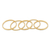 Gold-plated stacking band rings, 'Glorious Five' (set of 5) - High-Polished 18k Gold-Plated Stacking Band Rings (Set of 5)