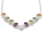 Multi-gemstone pendant necklace, 'Fusion of Gifts' - Polished Sterling Silver Pendant Necklace with 48-Carat Gems thumbail