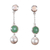 Multi-gemstone dangle earrings, 'Charismatic Splendor' - Sterling Silver Multi-Gemstone Dangle Earrings from India thumbail