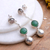Multi-gemstone dangle earrings, 'Charismatic Splendor' - Sterling Silver Multi-Gemstone Dangle Earrings from India (image 2c) thumbail