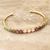 Gold-plated multi-gemstone cuff bracelet, 'Awe Inspiring' - Colorful Gold-Plated Multi-Gemstone Cuff Bracelet from India (image 2b) thumbail