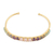 Gold-plated multi-gemstone cuff bracelet, 'Awe Inspiring' - Colorful Gold-Plated Multi-Gemstone Cuff Bracelet from India (image 2d) thumbail