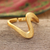 Gold-plated wrap ring, 'Splendid Curve' - 18k Gold-Plated Wrap Ring with Contemporary Curved Design (image 2b) thumbail