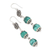 Malachite dangle earrings, 'Soothing Countess' - Sterling Silver Dangle Earrings with Natural Malachite Gems