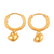 Gold-plated hoop earrings, 'Triumph of Love' - Romantic Heart-Themed 14k Gold-Plated Hoop Earrings thumbail