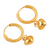 Gold-plated hoop earrings, 'Triumph of Love' - Romantic Heart-Themed 14k Gold-Plated Hoop Earrings (image 2c) thumbail
