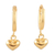 Gold-plated hoop earrings, 'Triumph of Love' - Romantic Heart-Themed 14k Gold-Plated Hoop Earrings (image 2d) thumbail