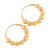 Gold-plated hoop earrings, 'Glory Beads' - Modern Polished 14k Gold-Plated Hoop Earrings from India (image 2b) thumbail