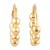 Gold-plated hoop earrings, 'Glory Beads' - Modern Polished 14k Gold-Plated Hoop Earrings from India (image 2c) thumbail