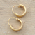 Gold-plated hoop earrings, 'Luxurious Sensations' - 14k Gold-Plated Sterling Silver Hoop Earrings from India (image 2b) thumbail