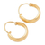 Gold-plated hoop earrings, 'Luxurious Sensations' - 14k Gold-Plated Sterling Silver Hoop Earrings from India (image 2c) thumbail