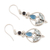 Multi-gemstone dangle earrings, 'Chic Appeal' - Multi-Gemstone Sterling Silver Dangle Earrings from India
