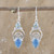 Chalcedony and blue topaz dangle earrings, 'Rich Splendor' - Chalcedony Blue Topaz and Sterling Silver Dangle Earrings