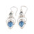 Chalcedony and blue topaz dangle earrings, 'Rich Splendor' - Chalcedony Blue Topaz and Sterling Silver Dangle Earrings