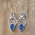 Chalcedony and blue topaz dangle earrings, 'Rich Splendor' - Chalcedony Blue Topaz and Sterling Silver Dangle Earrings