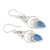 Chalcedony and blue topaz dangle earrings, 'Rich Splendor' - Chalcedony Blue Topaz and Sterling Silver Dangle Earrings