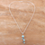 Larimar and blue topaz pendant necklace, 'Blue Pinnacle' - Two-Carat Larimar and Faceted Blue Topaz Pendant Necklace