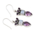 Amethyst and rainbow moonstone dangle earrings, 'Royal Glamour' - Silver Dangle Earrings with Amethyst and Rainbow Moonstone