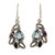 Multi-gemstone dangle earrings, 'Dazzling Glare' - Leafy Multi-Gemstone Dangle Earrings with Five-Carat Jewels
