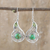 Peridot dangle earrings, 'Lagoon Harmony' - Faceted Peridot and Composite Turquoise Dangle Earrings