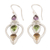 Multi-gemstone dangle earrings, 'Fantasy Fusion' - 4-Carat Multi-Gemstone Dangle Earrings in a Polished Finish