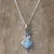 Halskette mit Anhänger aus blauem Topas und Larimar - Halskette mit Anhänger aus Sterlingsilber mit blauem Topas und Larimar