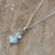 Halskette mit Anhänger aus blauem Topas und Larimar - Halskette mit Anhänger aus Sterlingsilber mit blauem Topas und Larimar