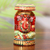 Wood magnet, 'Crimson Ganesha' - Hand-Painted Crimson Ganesha Kadam Wood Magnet (image 2) thumbail
