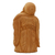 Escultura de madera - Escultura de madera de Kadam tallada a mano de Buda que ríe